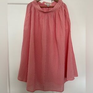 Caron Callahan Rita Skirt in Pink Gauze Stripe
